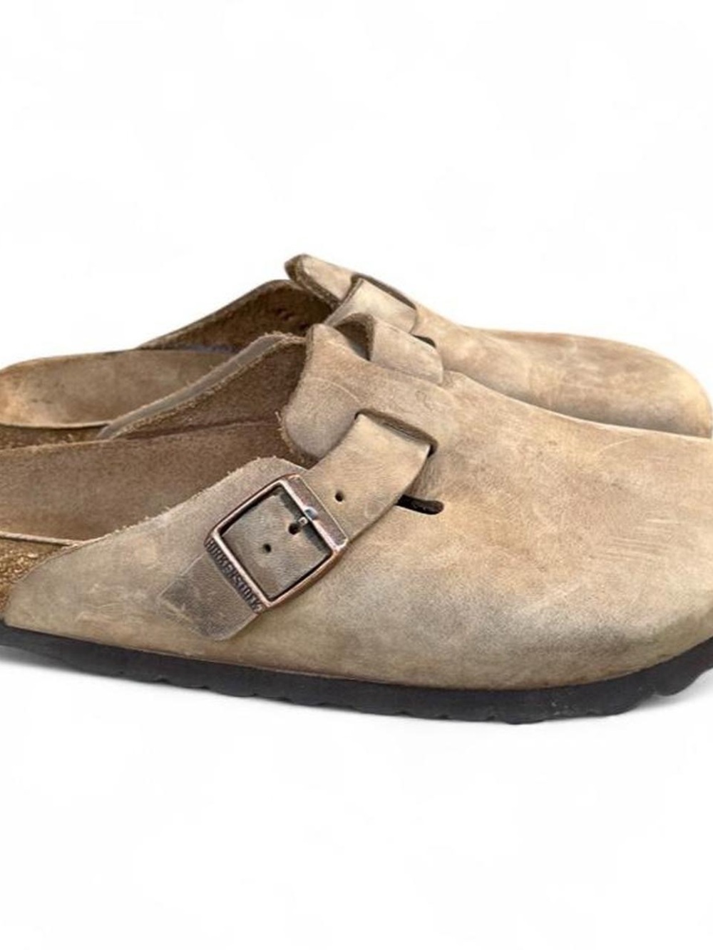 Birkenstock Boston Taupe Suede Clogs EU 37 Wide Fit Women's 6-6.5 - Picture 3 of 8